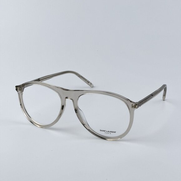 Saint Laurent Men BRAND NEW Eyeglasses Transparent Beige Pilot SL667OPT 003 - Picture 6 of 11